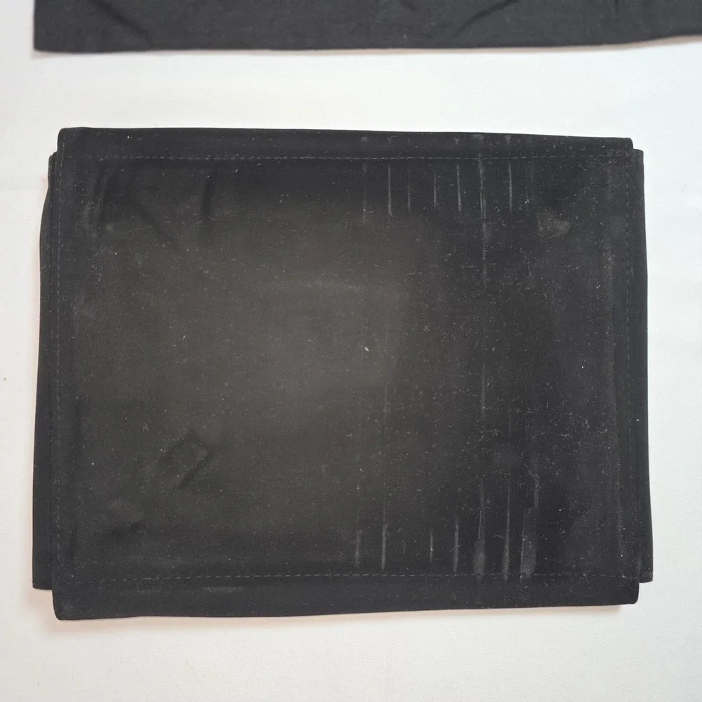 Vtg Authentic Chanel Velvet Necklace Jewelry Envelope Pouch 9
